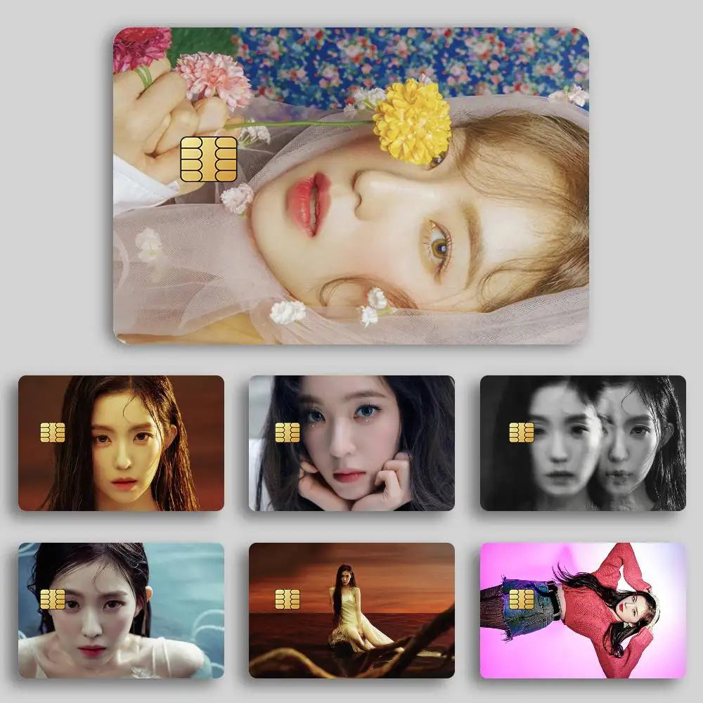 B-Baes I-Irene like a Flower Poster Credit Skin Cover Card Stickers 4PCS Film Bus Pass Front Decoration Bank Debit Waterproof