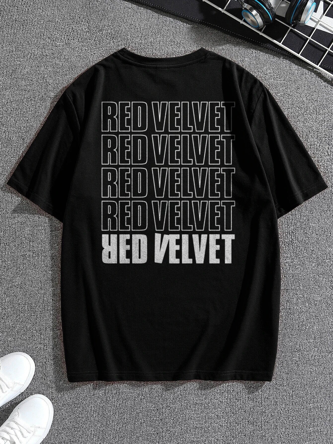 RED VELVET La Rouge Tour Crew T-Shirt / 2019 Irene Seulgi Wendy Joy Yeri 90S K-Pop SM Ent Psycho Reve Reveluv Fan Merch Gift Tee Shirt