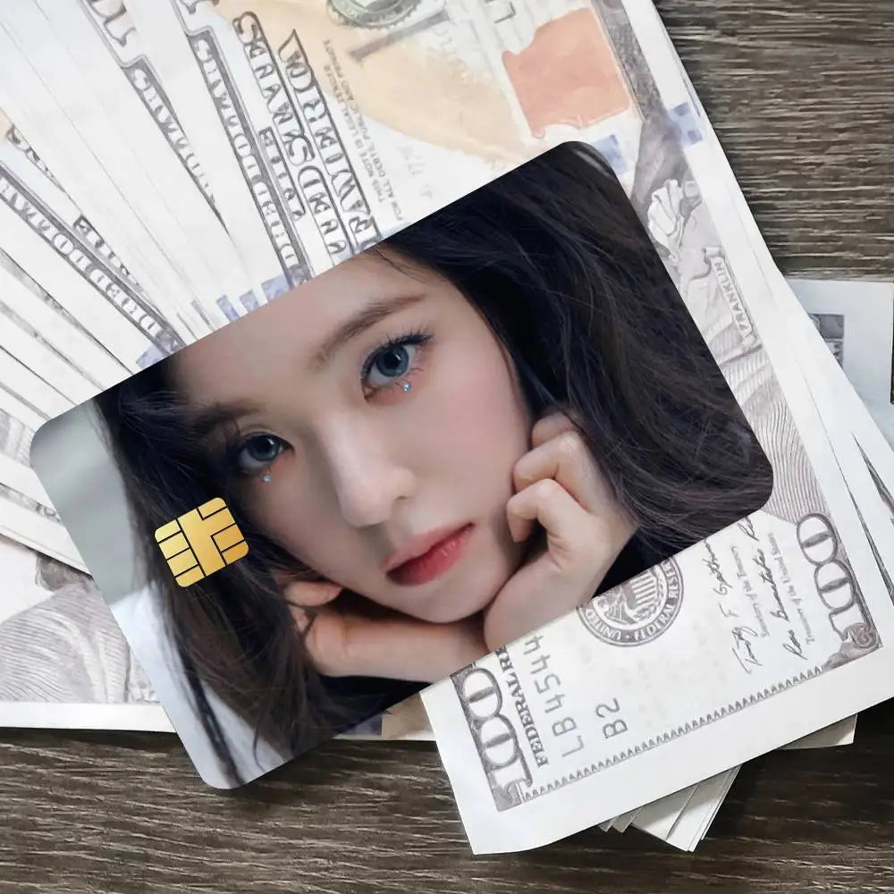 B-Baes I-Irene like a Flower Poster Credit Skin Cover Card Stickers 4PCS Film Bus Pass Front Decoration Bank Debit Waterproof