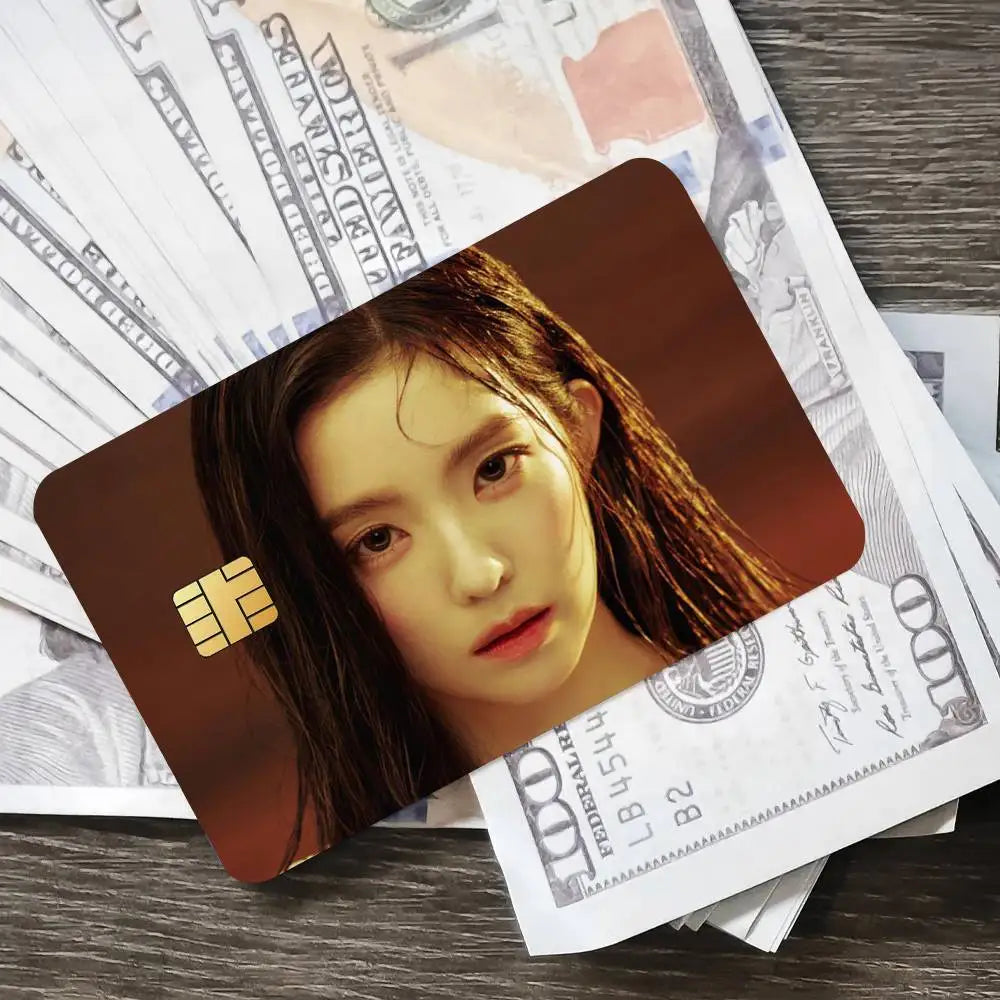 B-Baes I-Irene like a Flower Poster Credit Skin Cover Card Stickers 4PCS Film Bus Pass Front Decoration Bank Debit Waterproof